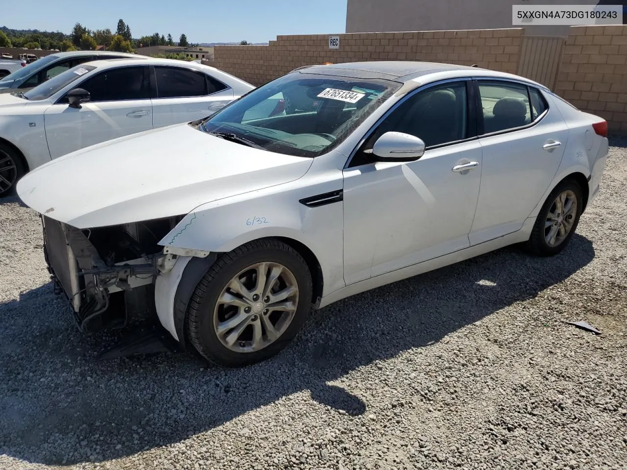 2013 Kia Optima Ex VIN: 5XXGN4A73DG180243 Lot: 67651334