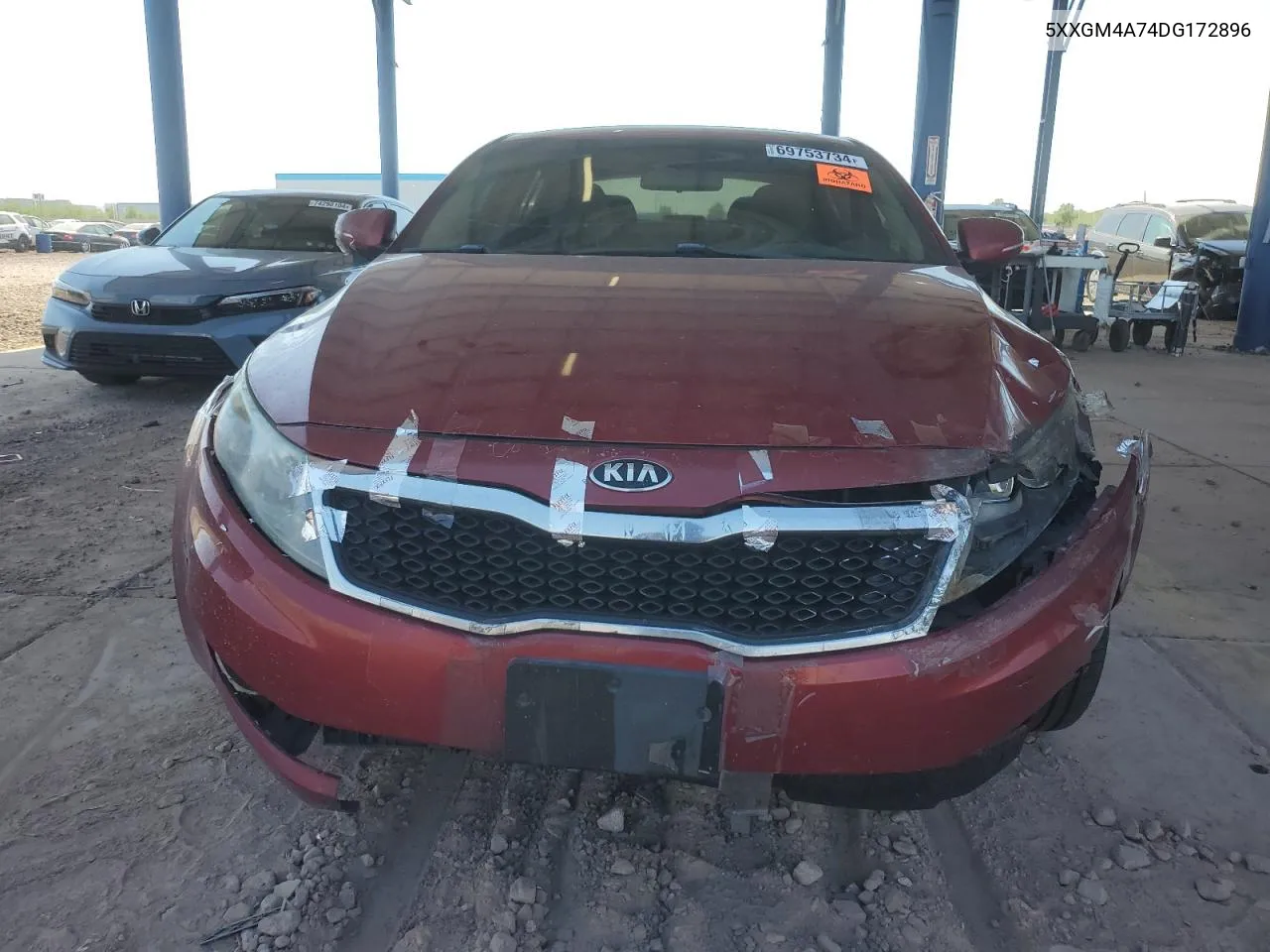 2013 Kia Optima Lx VIN: 5XXGM4A74DG172896 Lot: 69753734