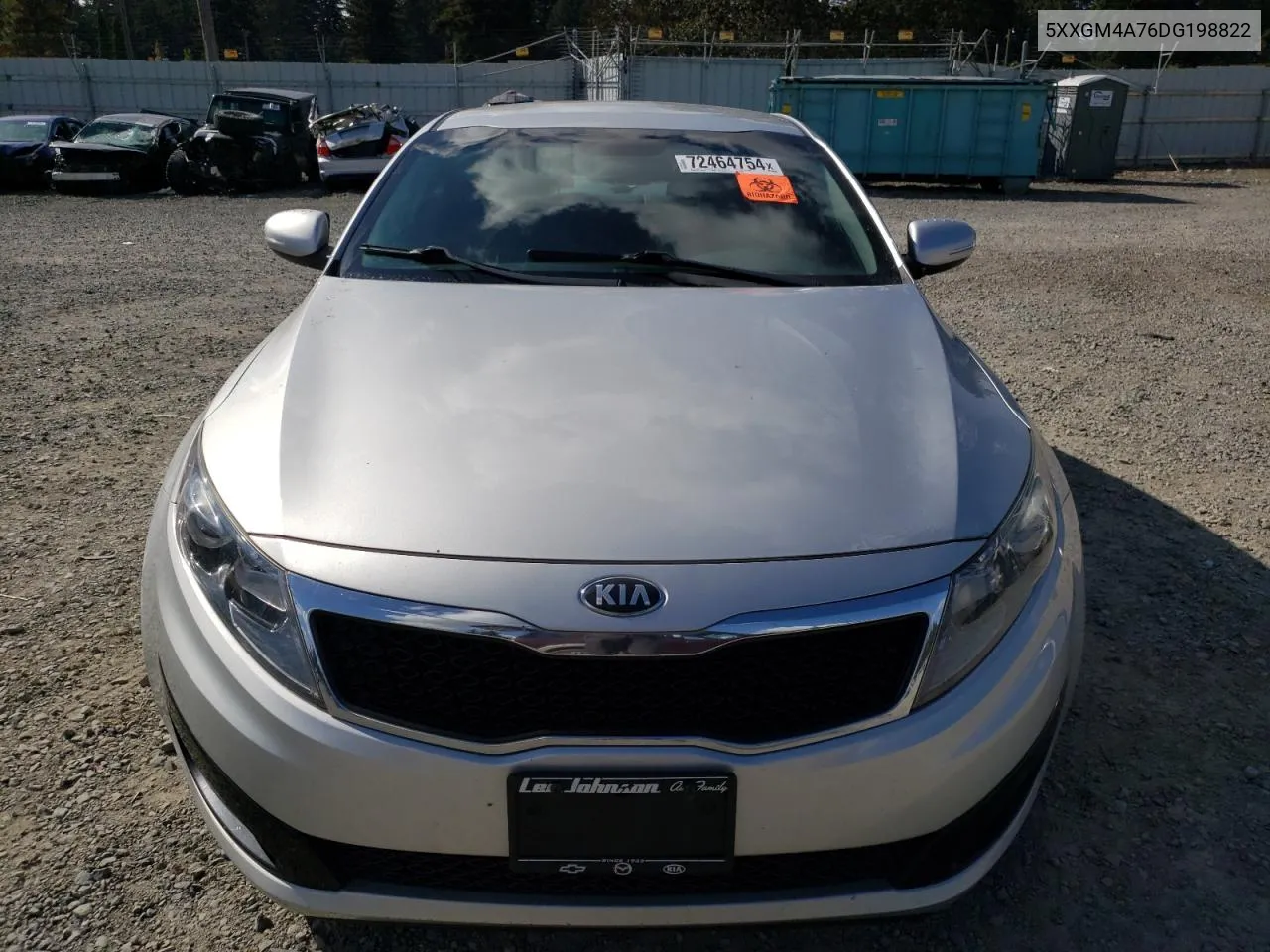 2013 Kia Optima Lx VIN: 5XXGM4A76DG198822 Lot: 72464754