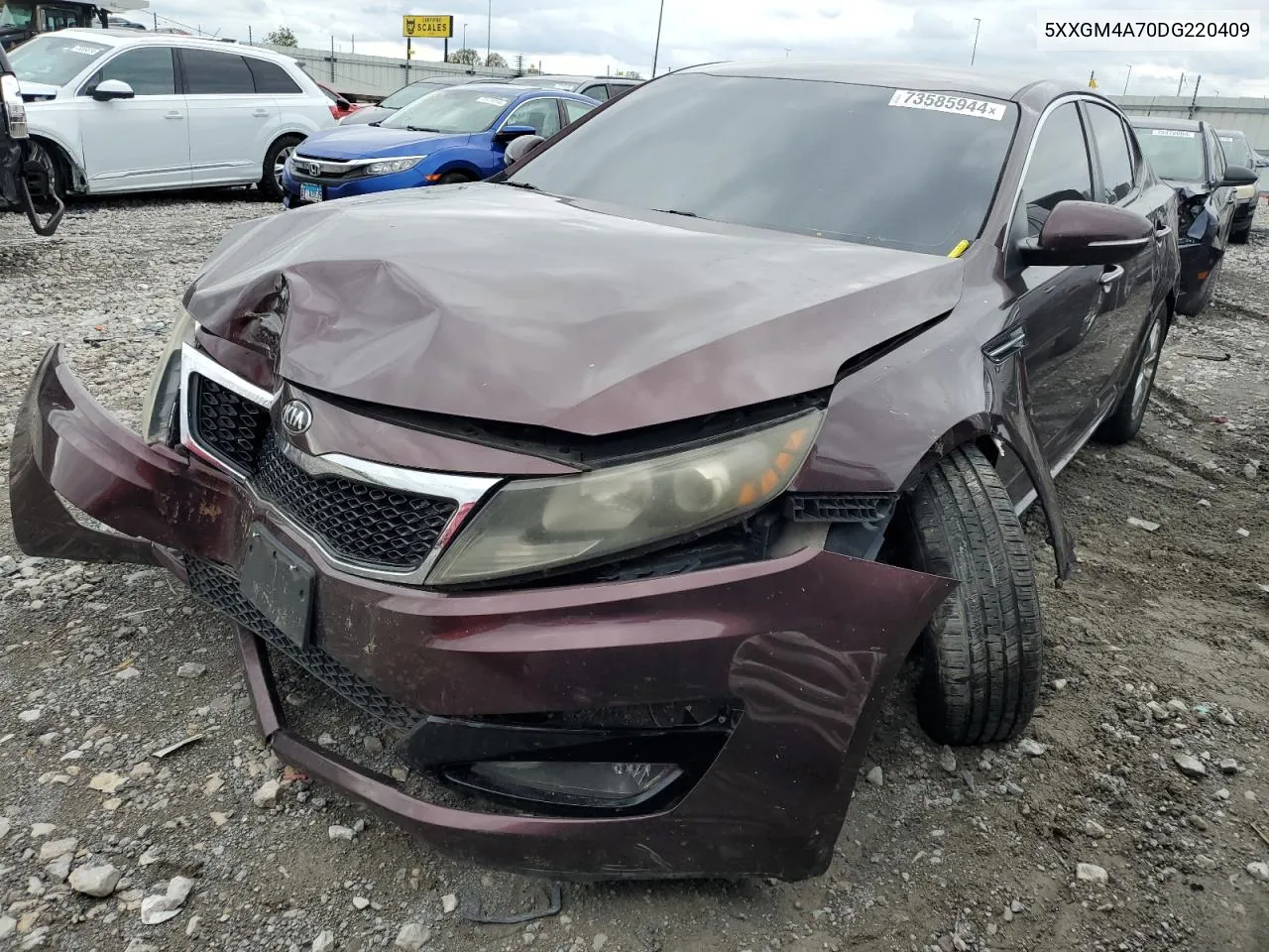 2013 Kia Optima Lx VIN: 5XXGM4A70DG220409 Lot: 73585944