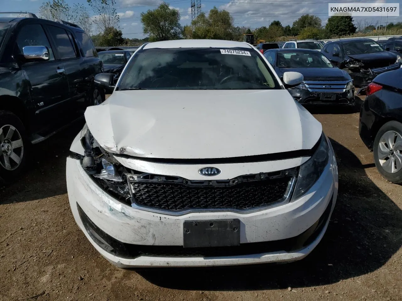 2013 Kia Optima Lx VIN: KNAGM4A7XD5431697 Lot: 74075234