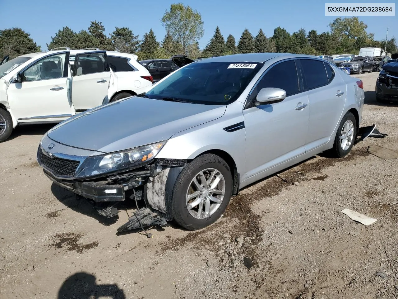 2013 Kia Optima Lx VIN: 5XXGM4A72DG238684 Lot: 74513964