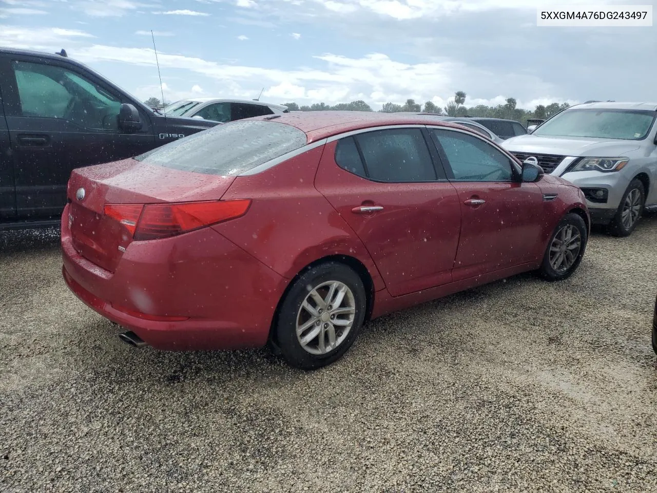 2013 Kia Optima Lx VIN: 5XXGM4A76DG243497 Lot: 74544404