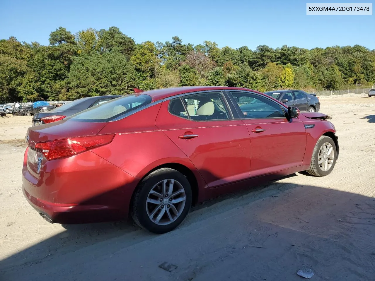 2013 Kia Optima Lx VIN: 5XXGM4A72DG173478 Lot: 75223094