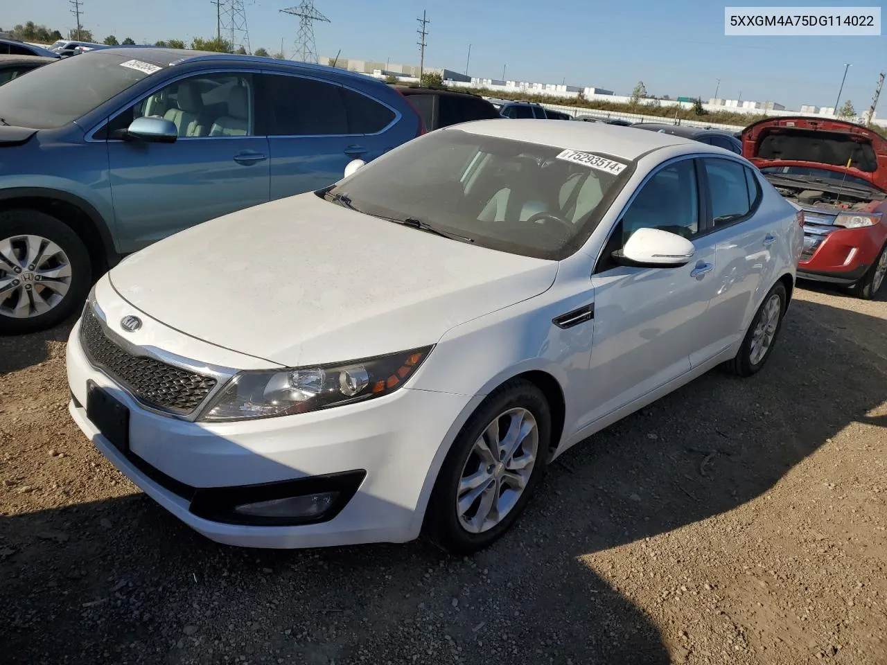 2013 Kia Optima Lx VIN: 5XXGM4A75DG114022 Lot: 75293514