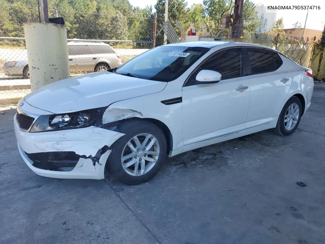 2013 Kia Optima Lx VIN: KNAGM4A79D5374716 Lot: 75316034