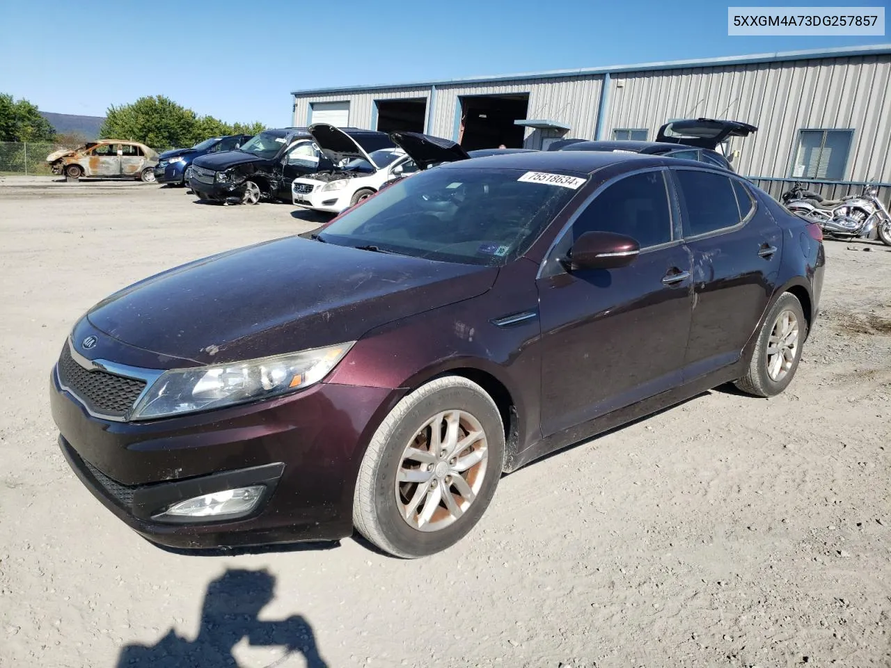 2013 Kia Optima Lx VIN: 5XXGM4A73DG257857 Lot: 75518634