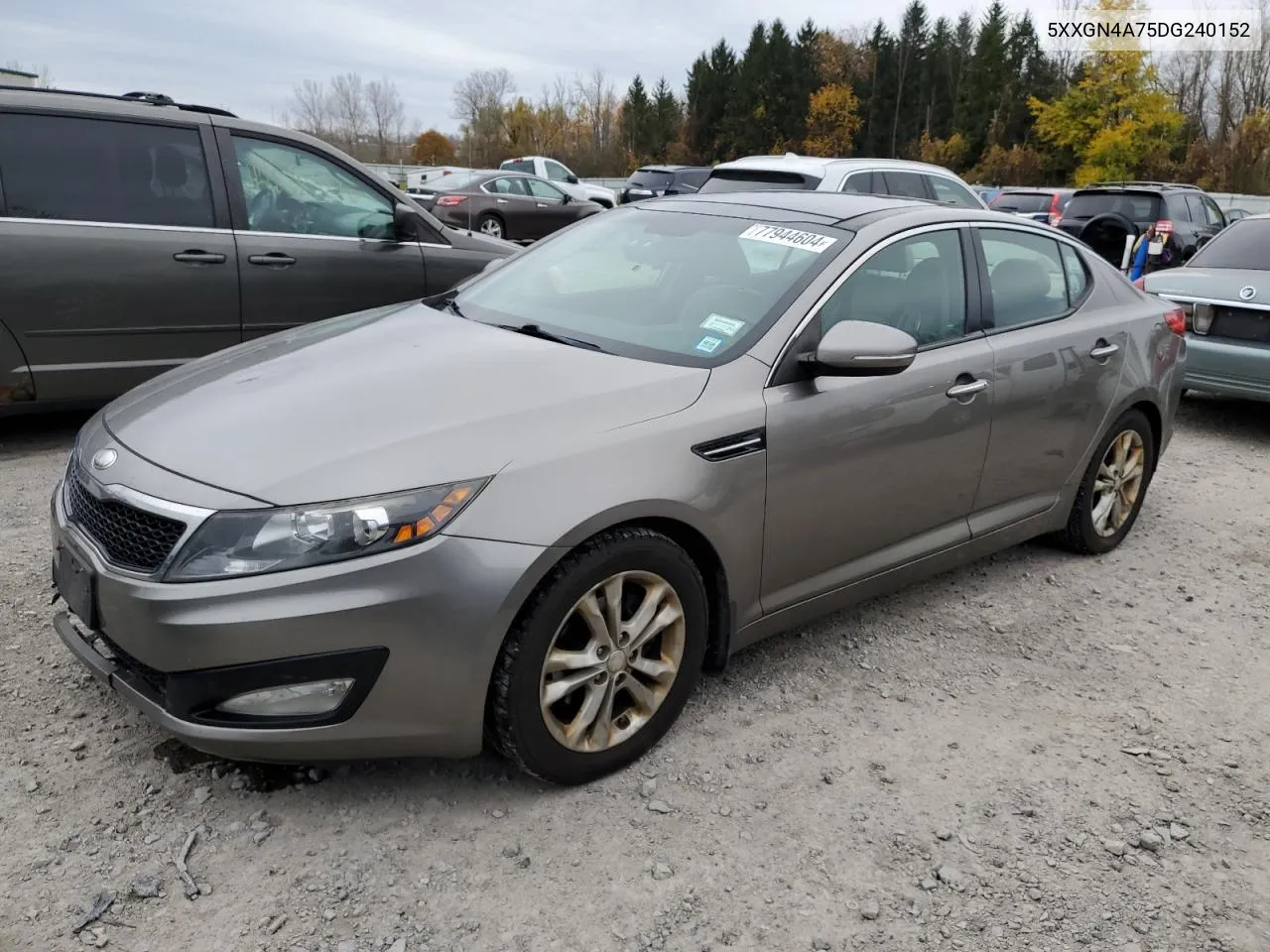 2013 Kia Optima Ex VIN: 5XXGN4A75DG240152 Lot: 77944604