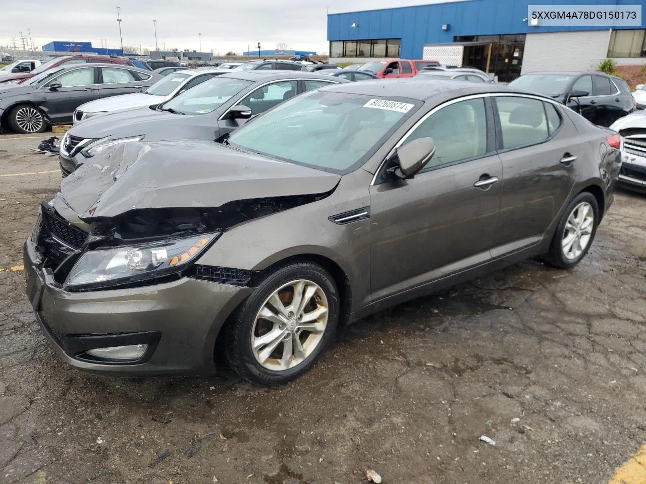 2013 Kia Optima Lx VIN: 5XXGM4A78DG150173 Lot: 80260874