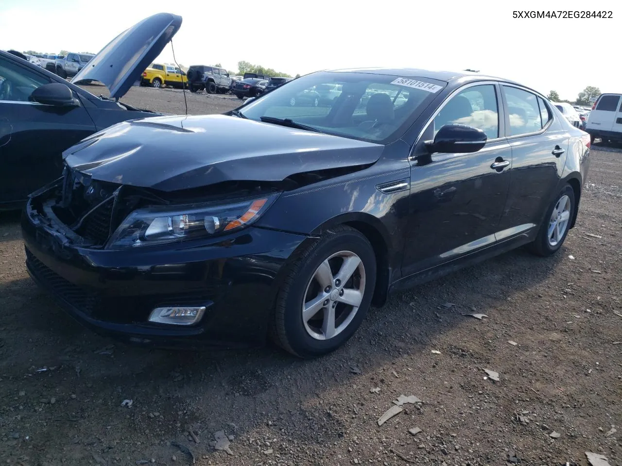 2014 Kia Optima Lx VIN: 5XXGM4A72EG284422 Lot: 58101514