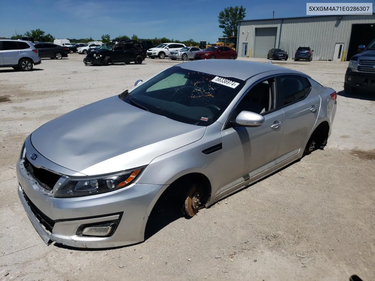 2014 Kia Optima Lx VIN: 5XXGM4A71EG286307 Lot: 58336974