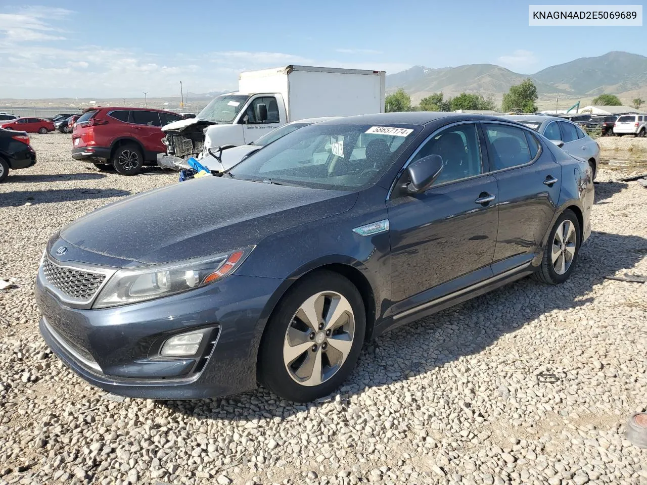 2014 Kia Optima Hybrid VIN: KNAGN4AD2E5069689 Lot: 58657174