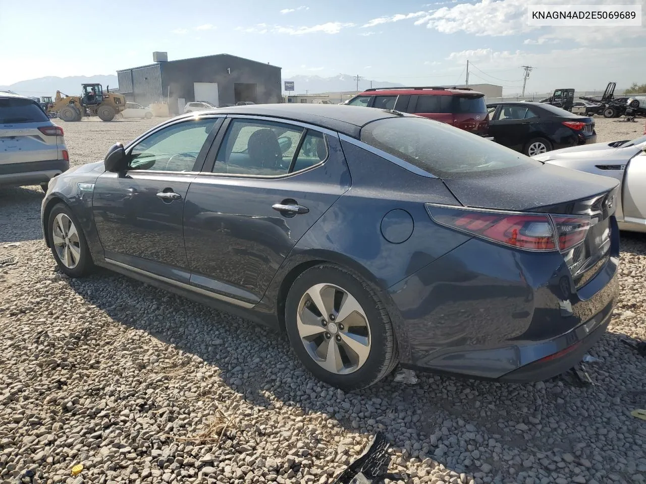 2014 Kia Optima Hybrid VIN: KNAGN4AD2E5069689 Lot: 58657174