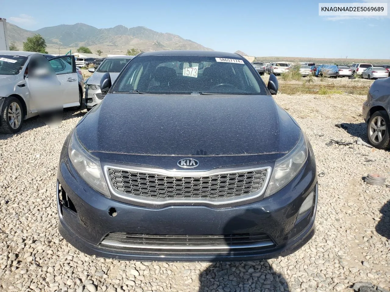 2014 Kia Optima Hybrid VIN: KNAGN4AD2E5069689 Lot: 58657174