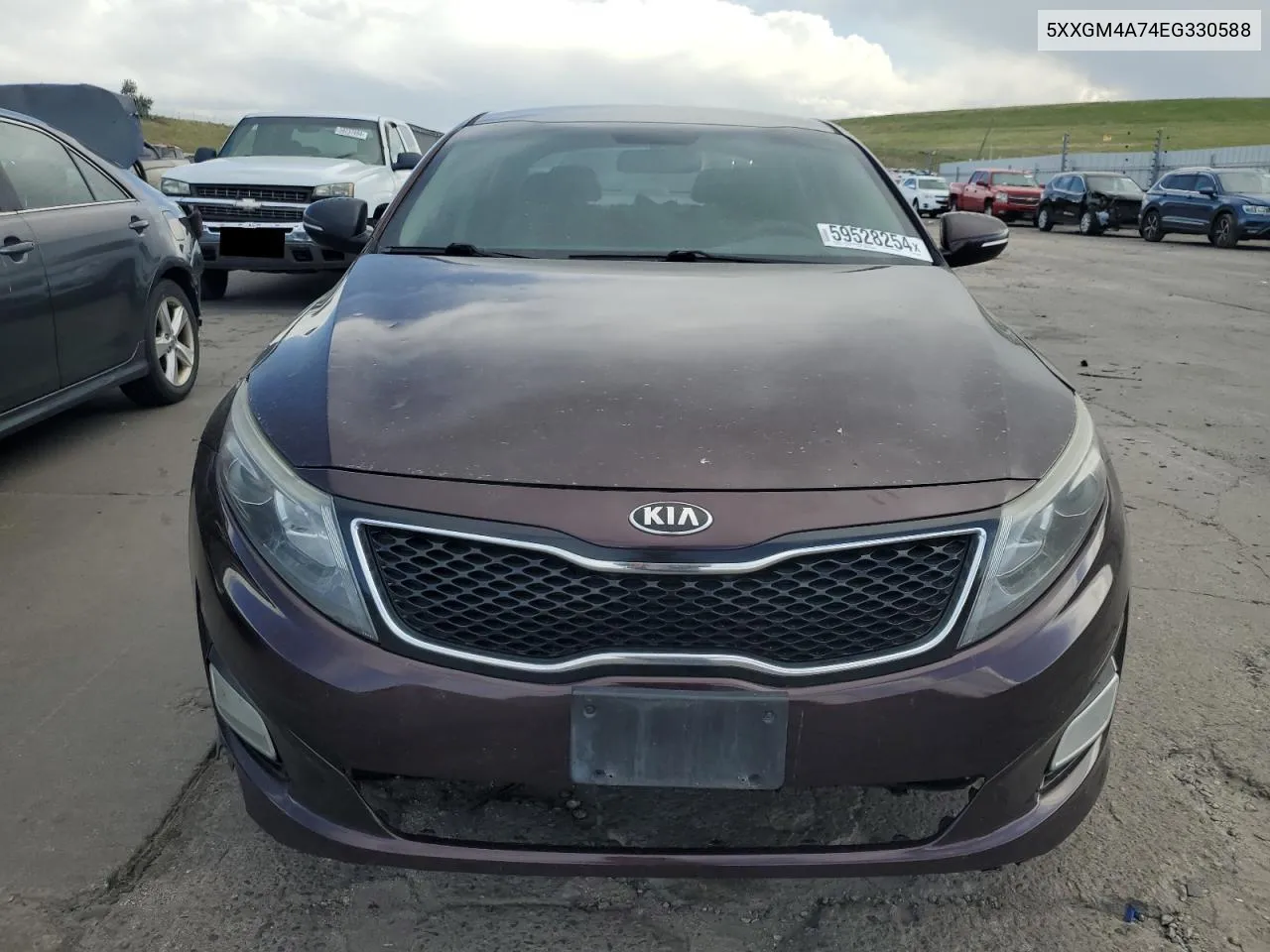 2014 Kia Optima Lx VIN: 5XXGM4A74EG330588 Lot: 59528254