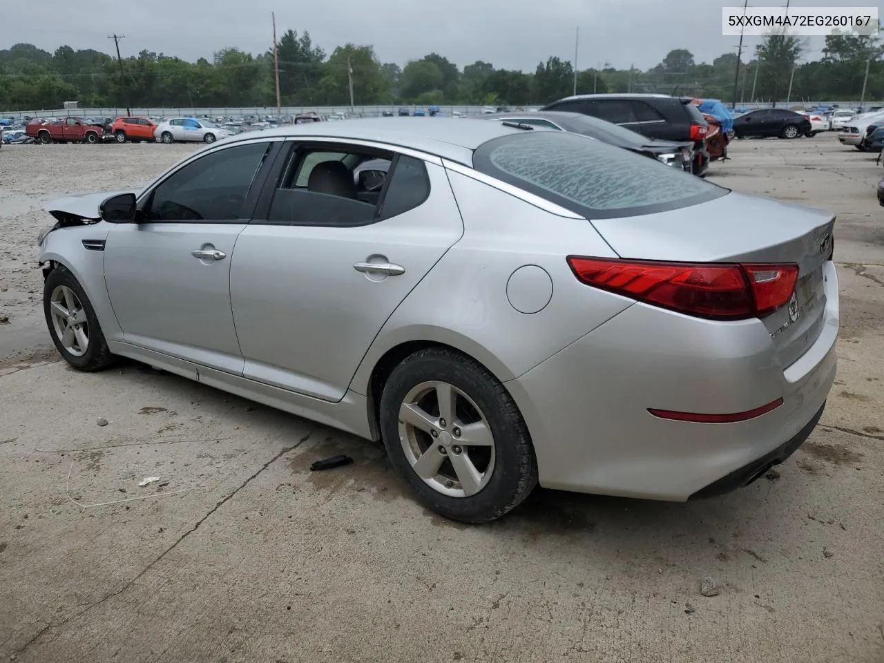 2014 Kia Optima Lx VIN: 5XXGM4A72EG260167 Lot: 62116604