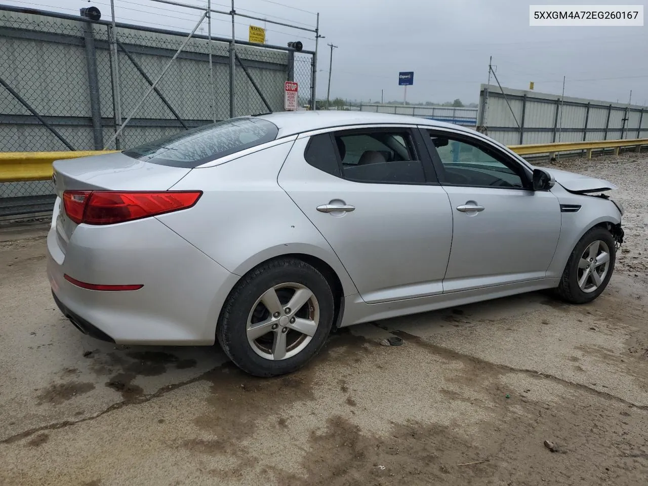 2014 Kia Optima Lx VIN: 5XXGM4A72EG260167 Lot: 62116604