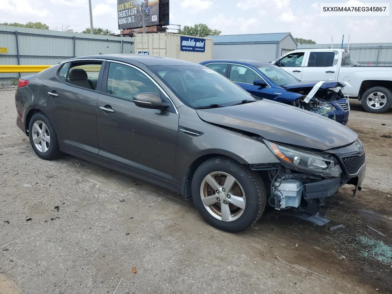 2014 Kia Optima Lx VIN: 5XXGM4A76EG345867 Lot: 65009954