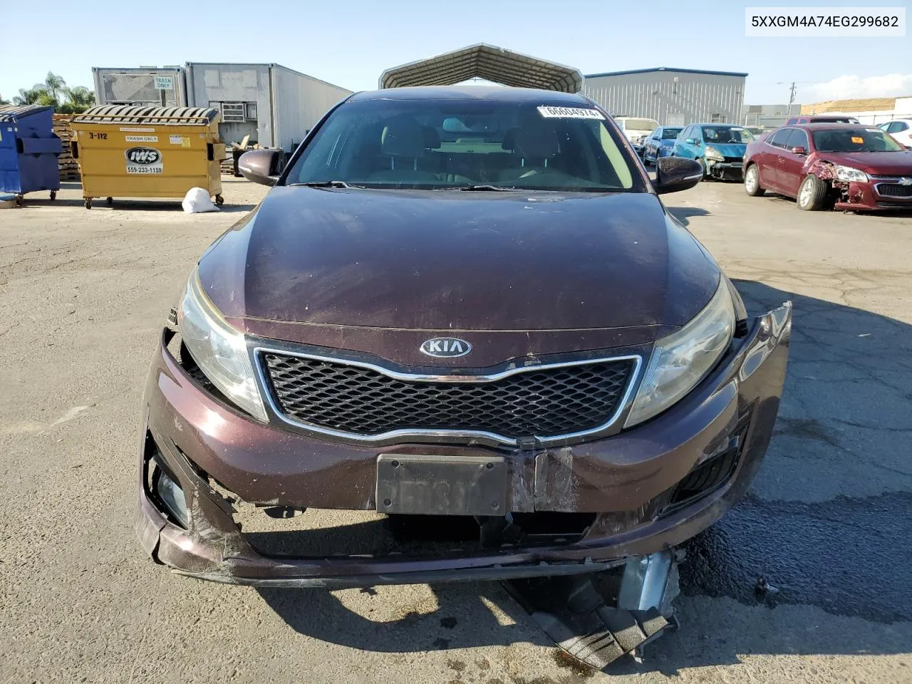 2014 Kia Optima Lx VIN: 5XXGM4A74EG299682 Lot: 66604974