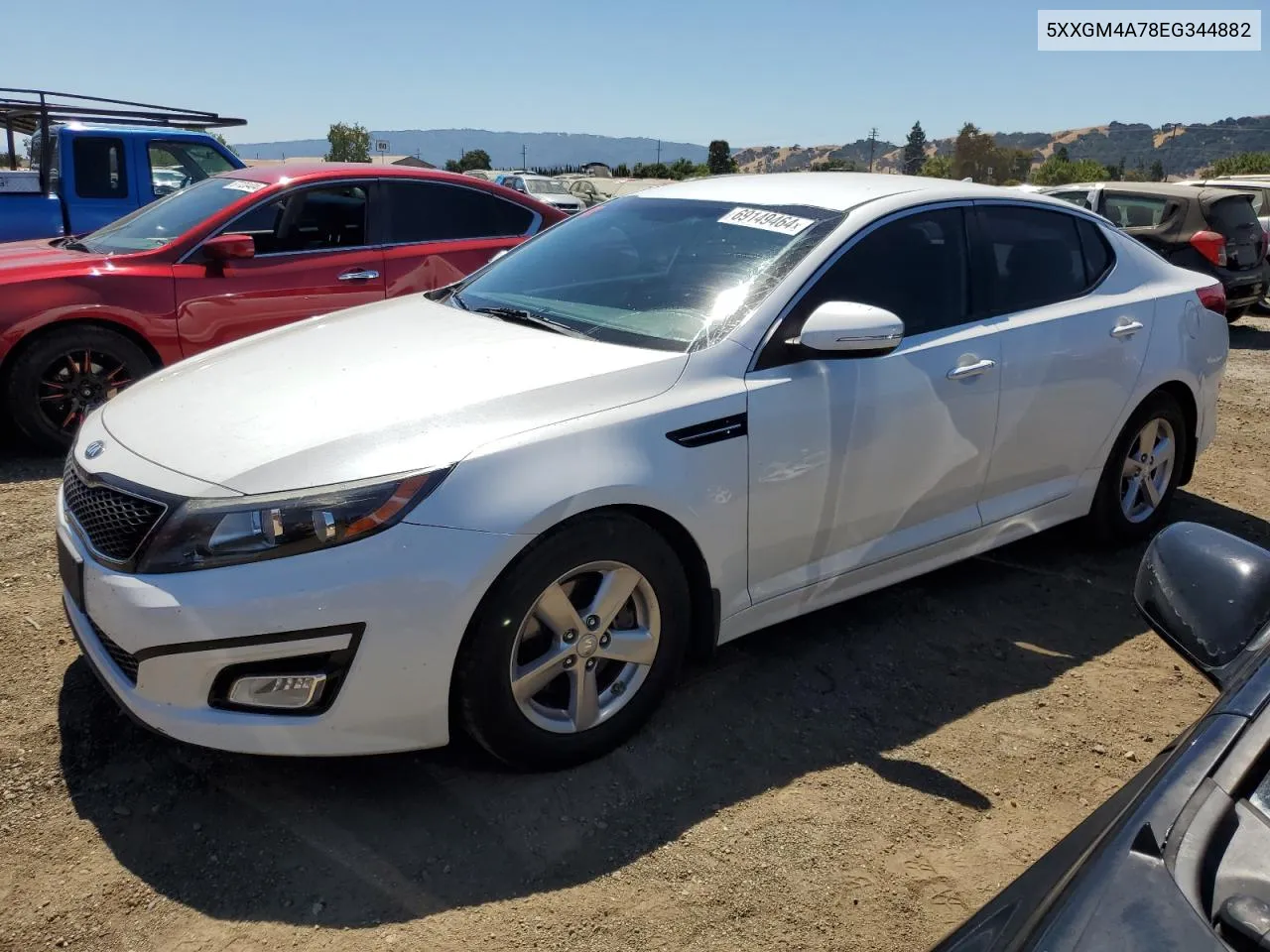 2014 Kia Optima Lx VIN: 5XXGM4A78EG344882 Lot: 69149464