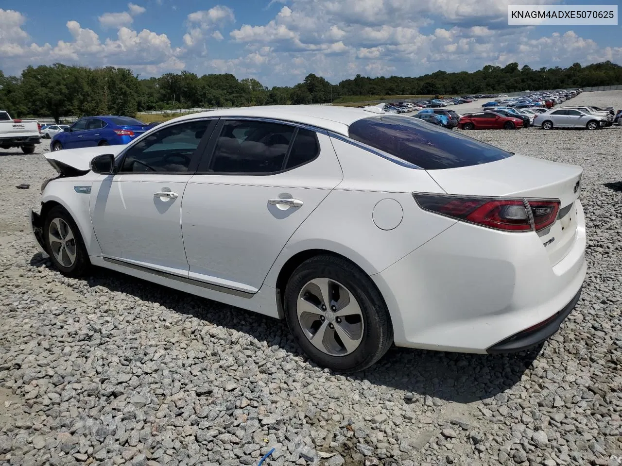 2014 Kia Optima Hybrid VIN: KNAGM4ADXE5070625 Lot: 69336014