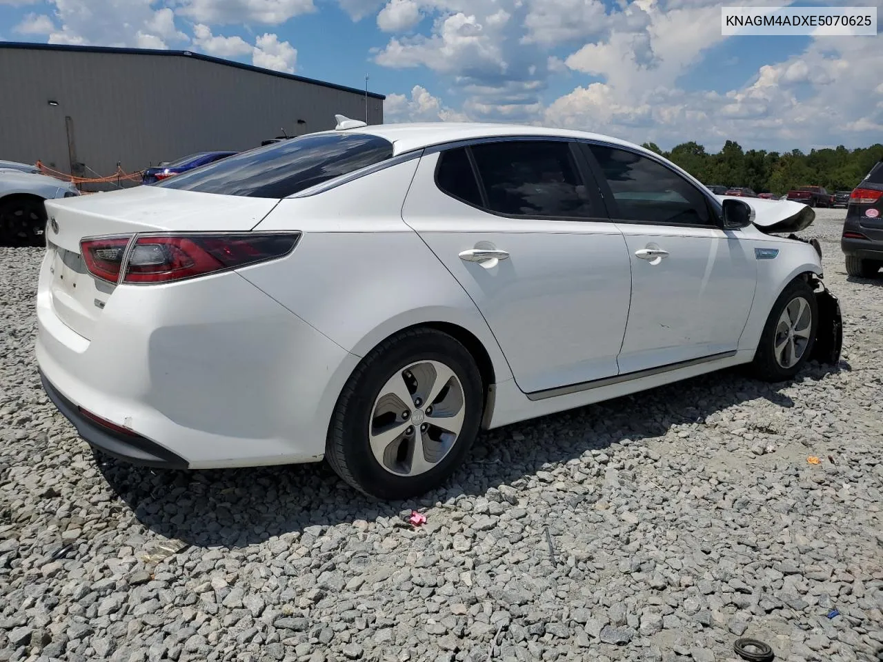 2014 Kia Optima Hybrid VIN: KNAGM4ADXE5070625 Lot: 69336014