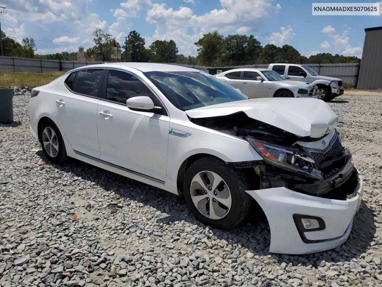 2014 Kia Optima Hybrid VIN: KNAGM4ADXE5070625 Lot: 69336014