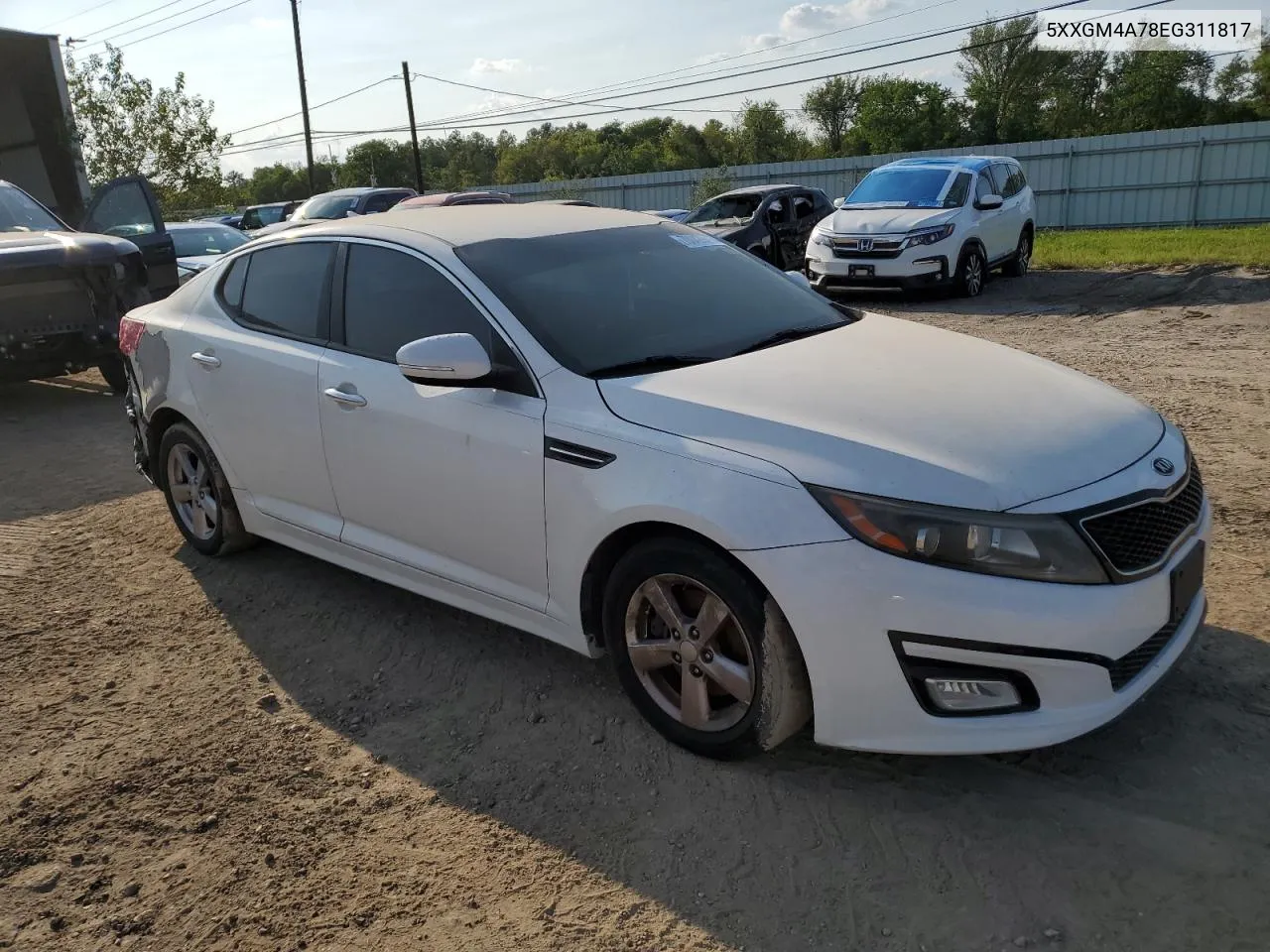 2014 Kia Optima Lx VIN: 5XXGM4A78EG311817 Lot: 70042944