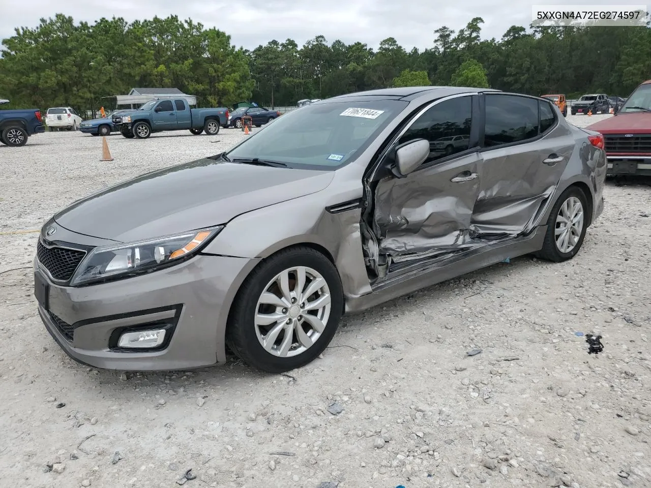 2014 Kia Optima Ex VIN: 5XXGN4A72EG274597 Lot: 70621844