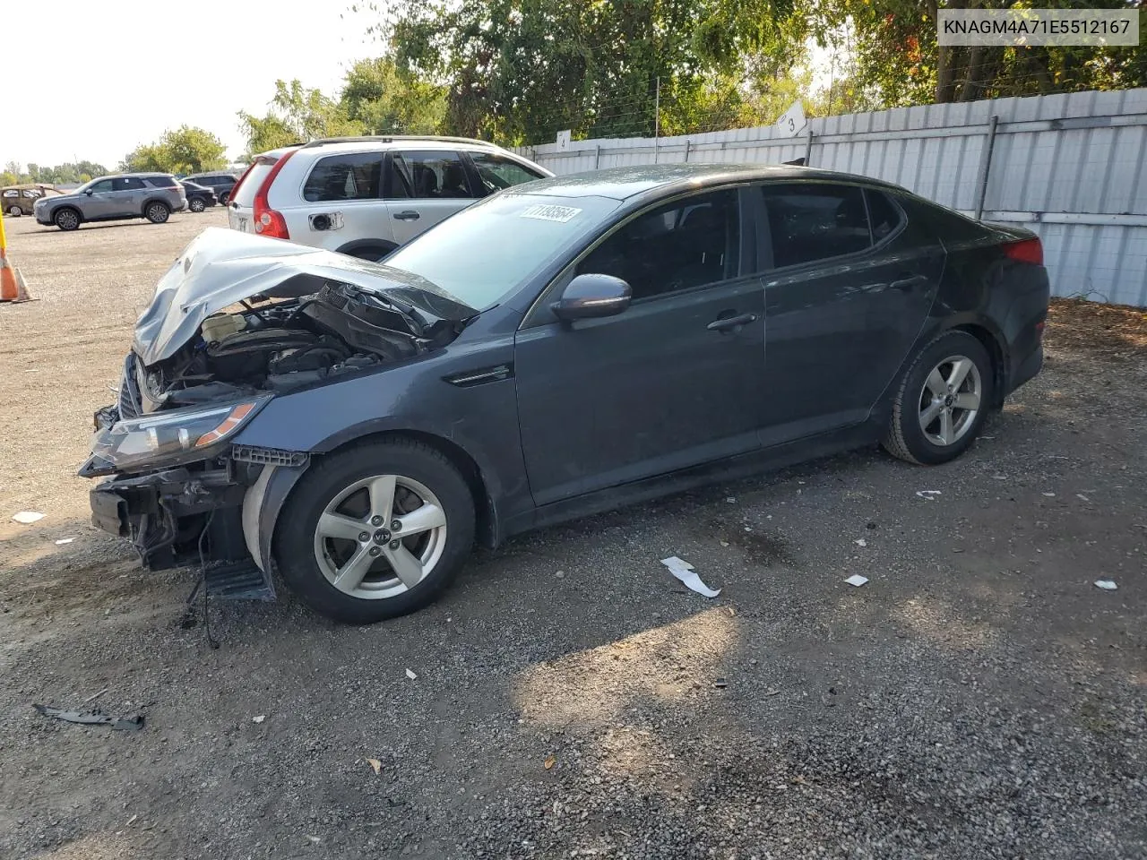 2014 Kia Optima Lx VIN: KNAGM4A71E5512167 Lot: 71193564