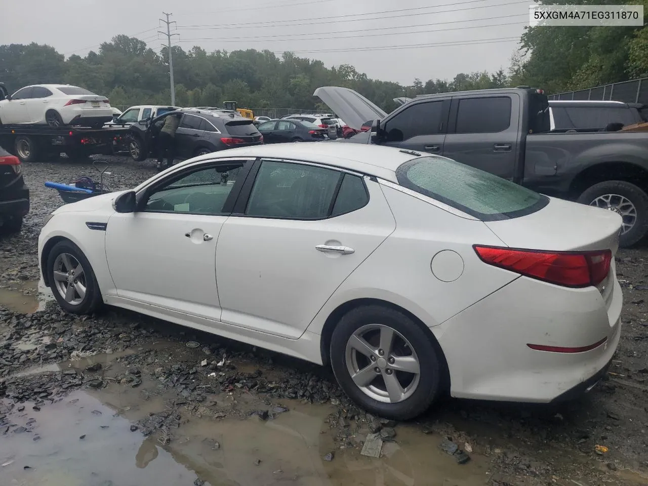 2014 Kia Optima Lx VIN: 5XXGM4A71EG311870 Lot: 72786354