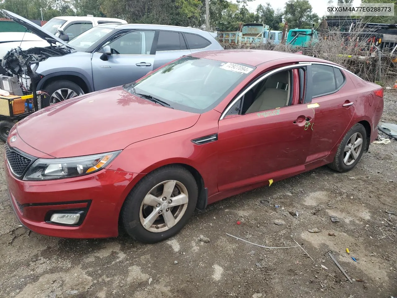 2014 Kia Optima Lx VIN: 5XXGM4A77EG288773 Lot: 72927094