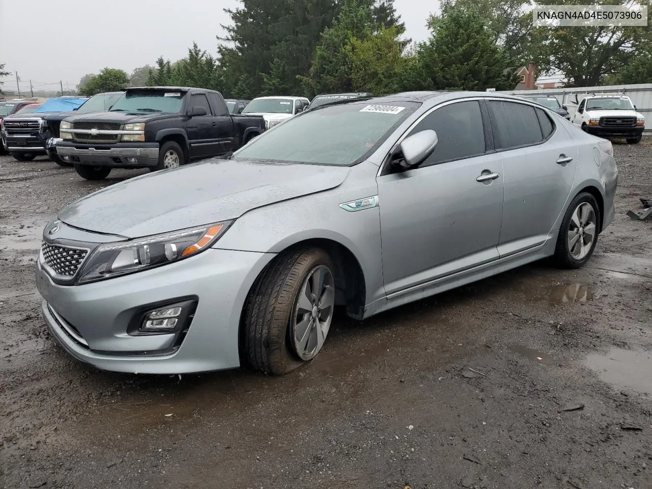 2014 Kia Optima Hybrid VIN: KNAGN4AD4E5073906 Lot: 72960004