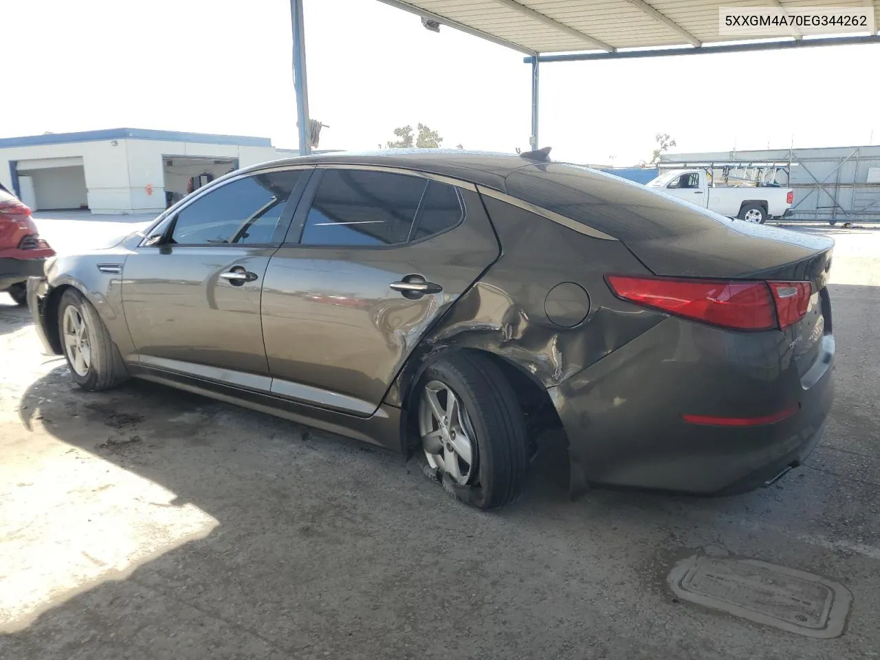 5XXGM4A70EG344262 2014 Kia Optima Lx