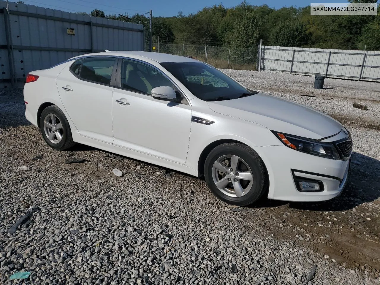 2014 Kia Optima Lx VIN: 5XXGM4A72EG347714 Lot: 74008924