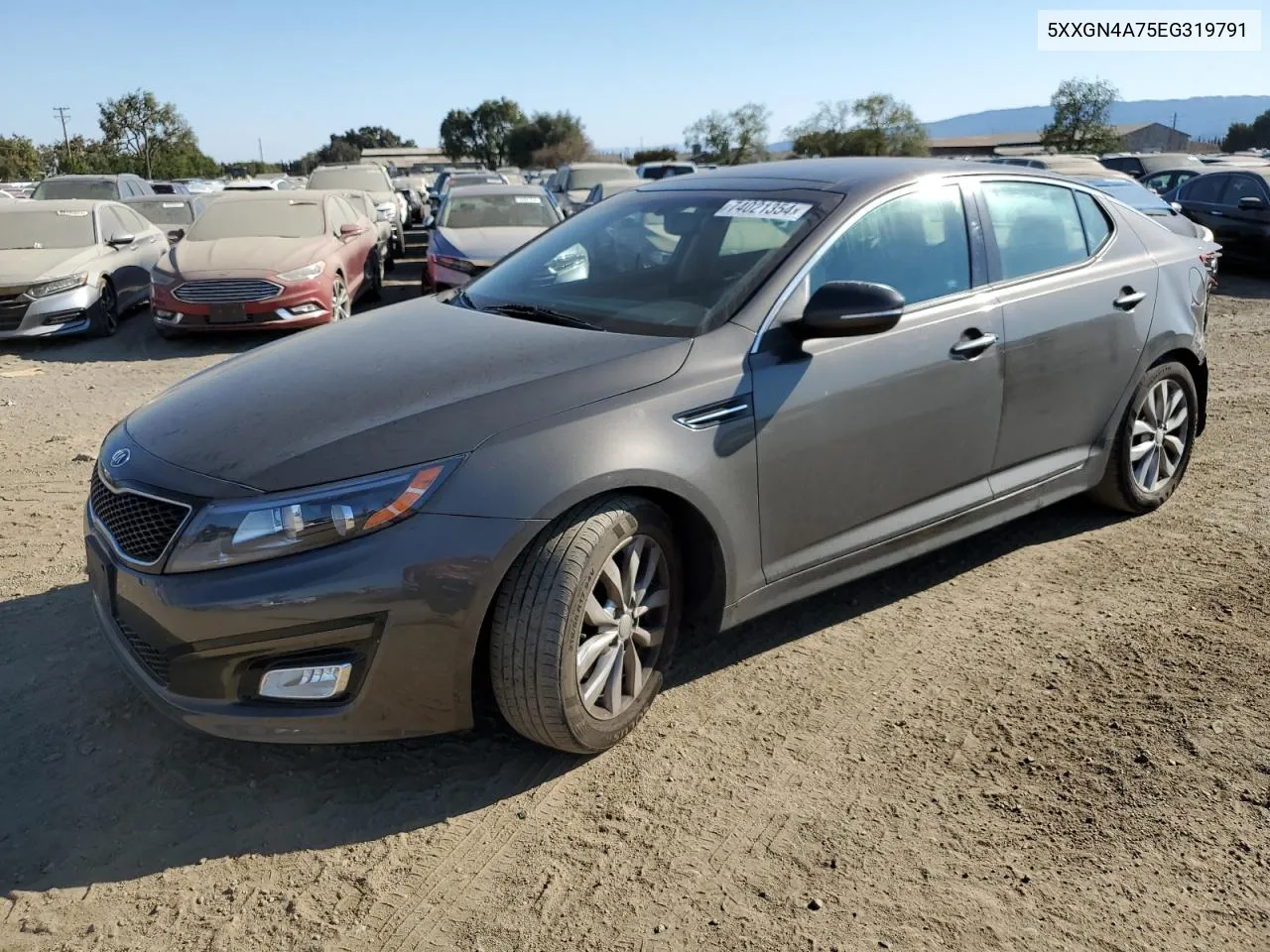 2014 Kia Optima Ex VIN: 5XXGN4A75EG319791 Lot: 74021354