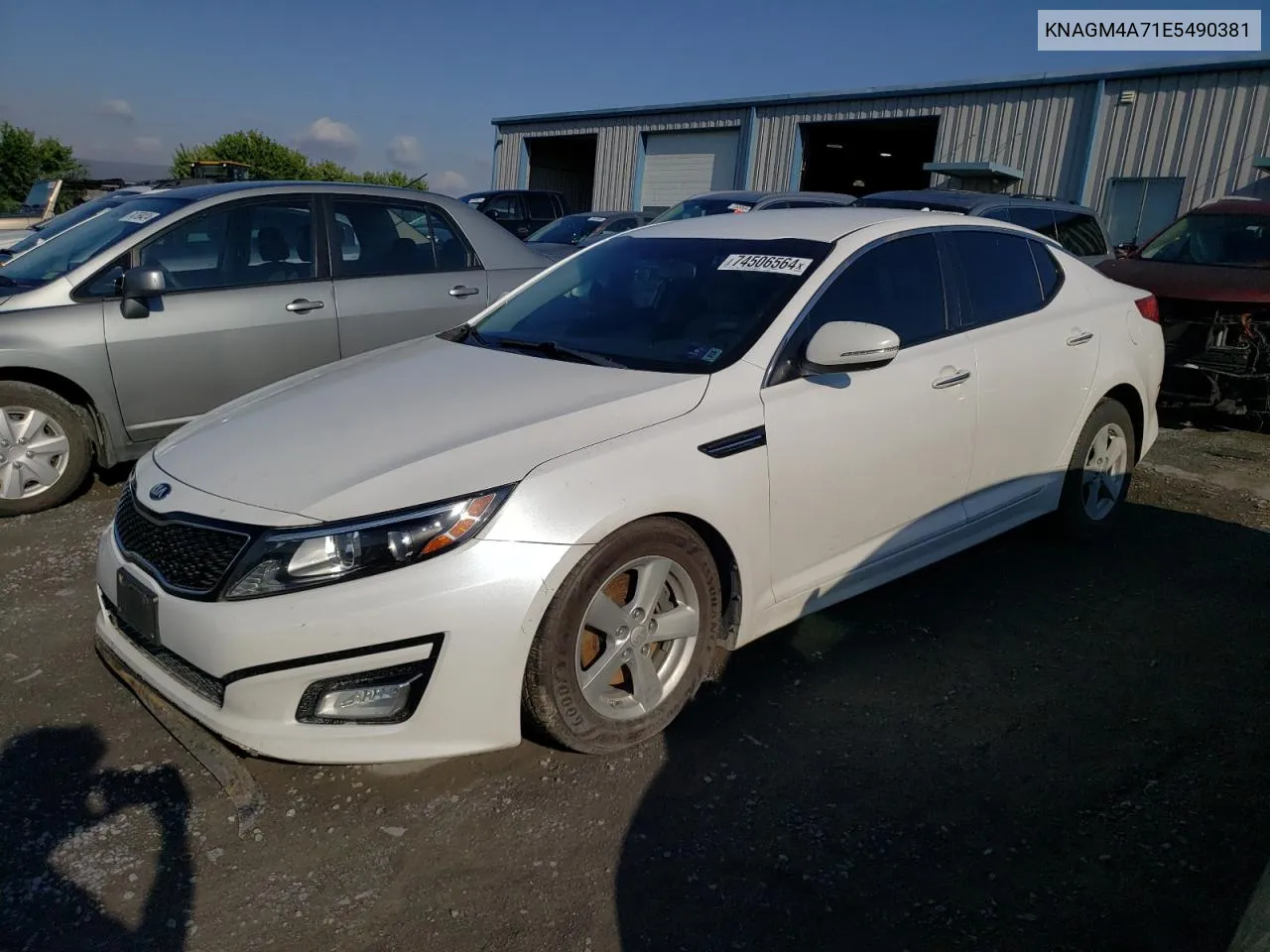 2014 Kia Optima Lx VIN: KNAGM4A71E5490381 Lot: 74506564