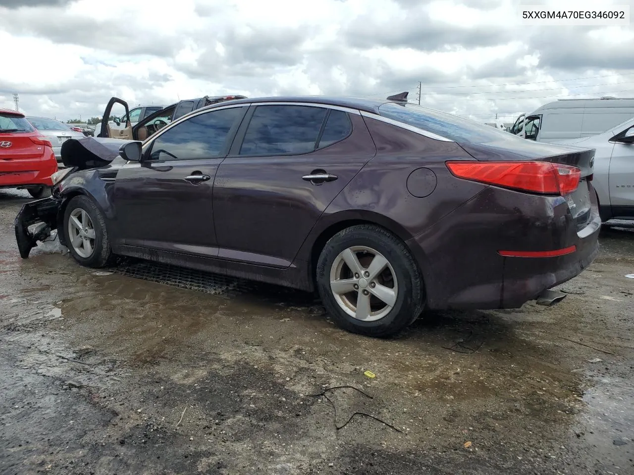 2014 Kia Optima Lx VIN: 5XXGM4A70EG346092 Lot: 74688214