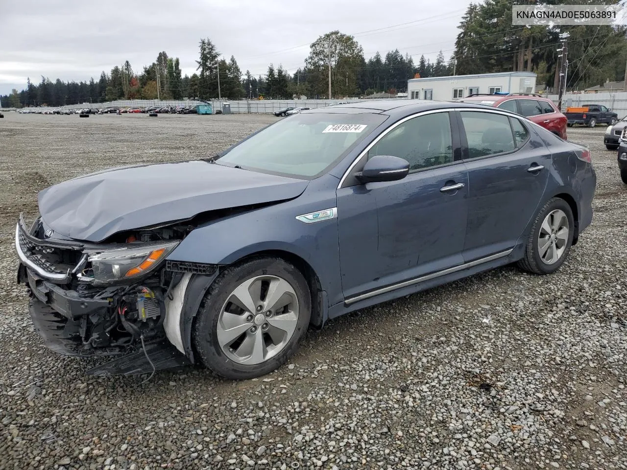 KNAGN4AD0E5063891 2014 Kia Optima Hybrid