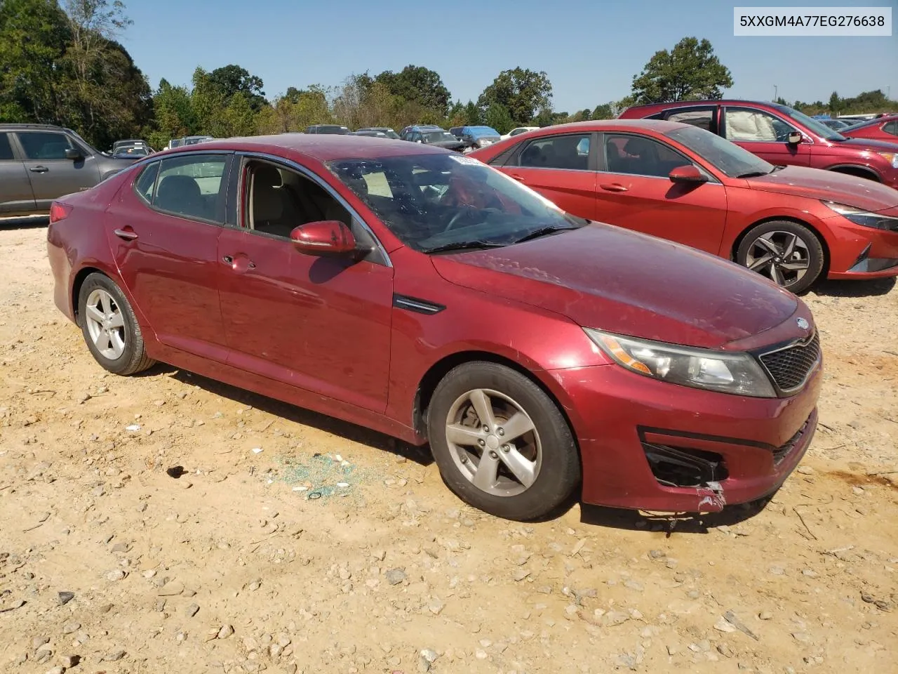 2014 Kia Optima Lx VIN: 5XXGM4A77EG276638 Lot: 75021504