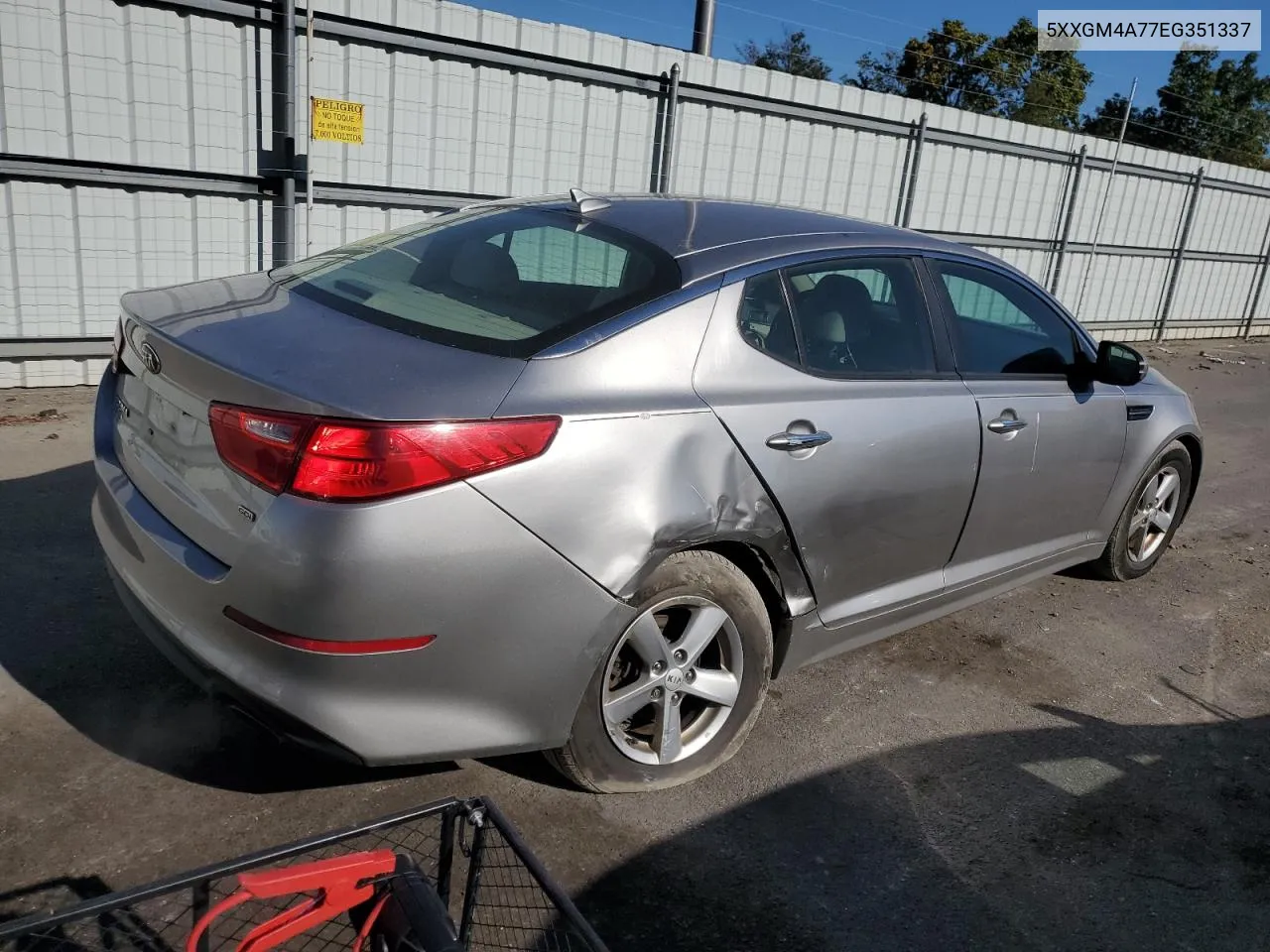 2014 Kia Optima Lx VIN: 5XXGM4A77EG351337 Lot: 75044664