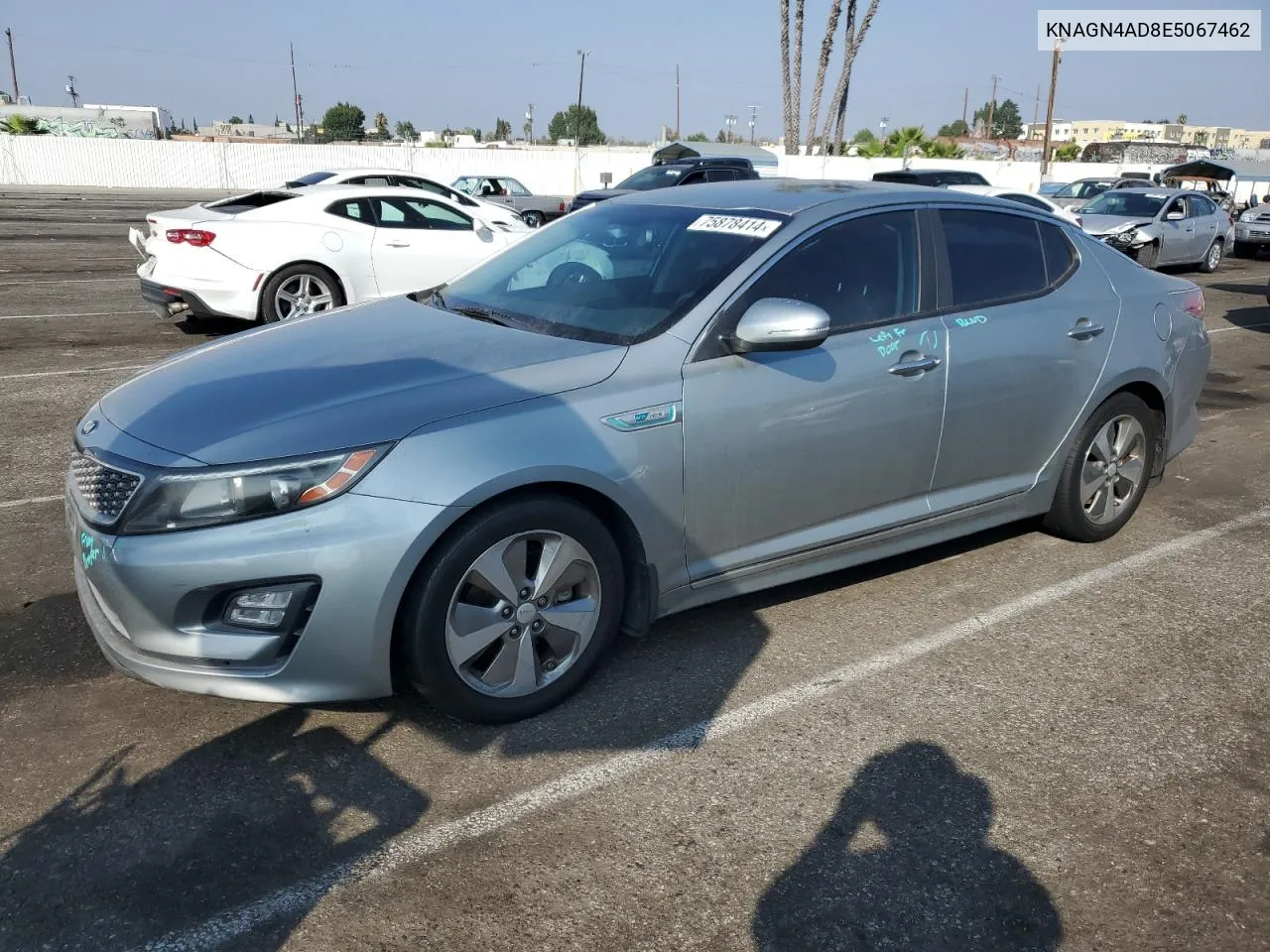 2014 Kia Optima Hybrid VIN: KNAGN4AD8E5067462 Lot: 75878414