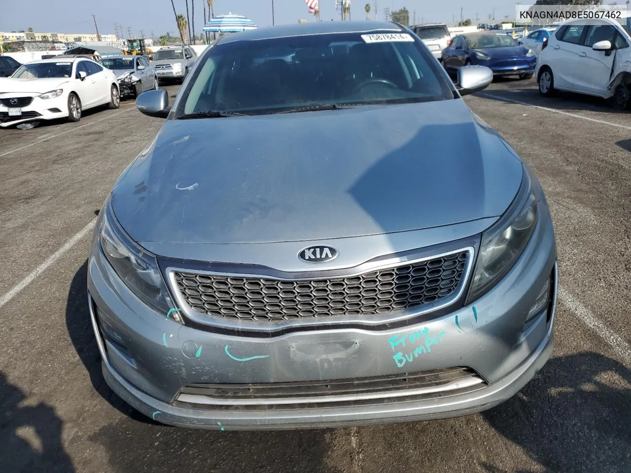 2014 Kia Optima Hybrid VIN: KNAGN4AD8E5067462 Lot: 75878414