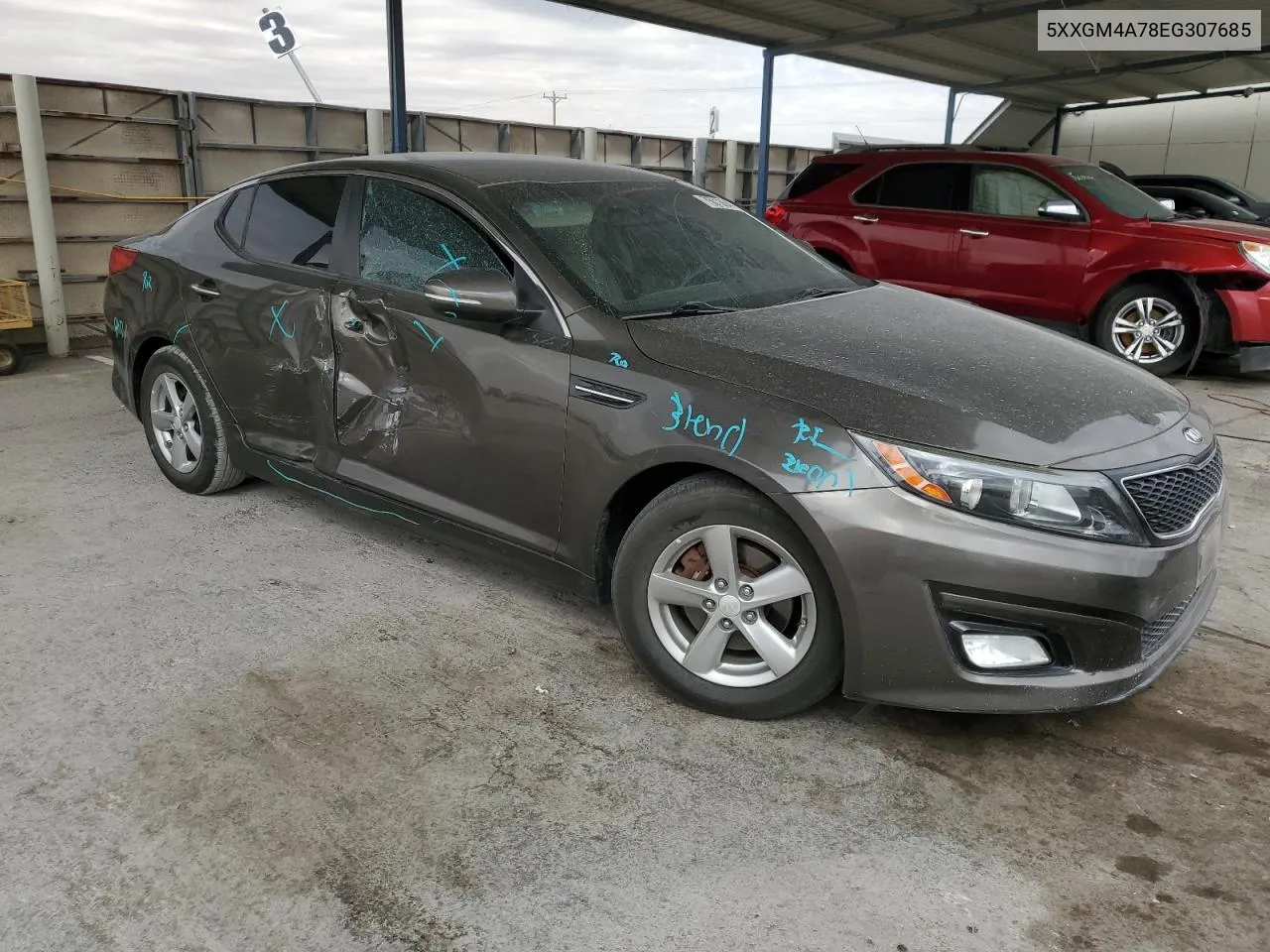 2014 Kia Optima Lx VIN: 5XXGM4A78EG307685 Lot: 76013644