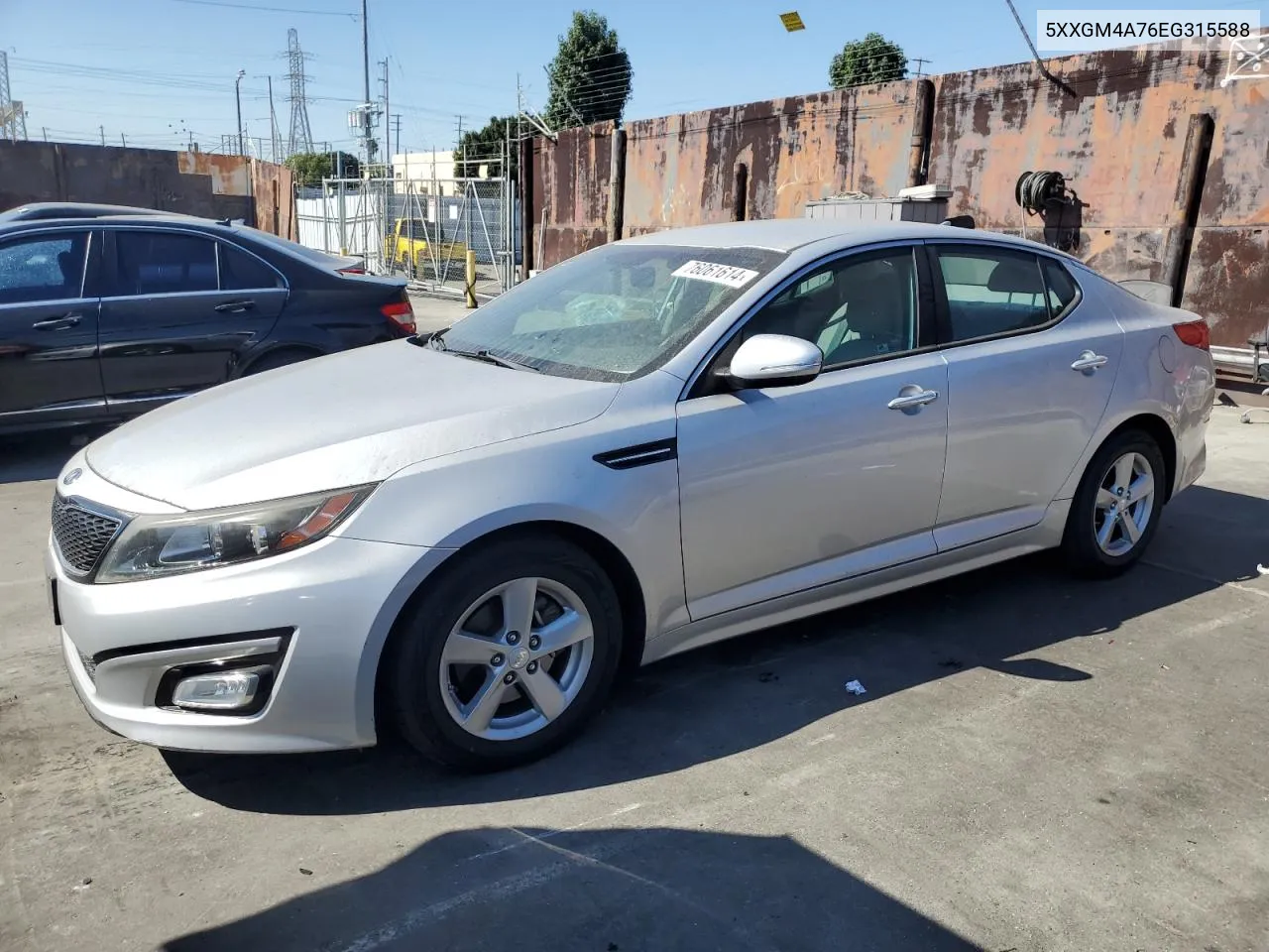 2014 Kia Optima Lx VIN: 5XXGM4A76EG315588 Lot: 76061614