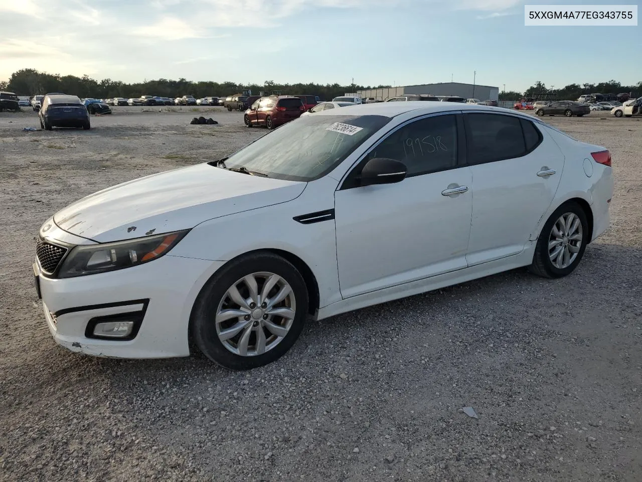 2014 Kia Optima Lx VIN: 5XXGM4A77EG343755 Lot: 76236614