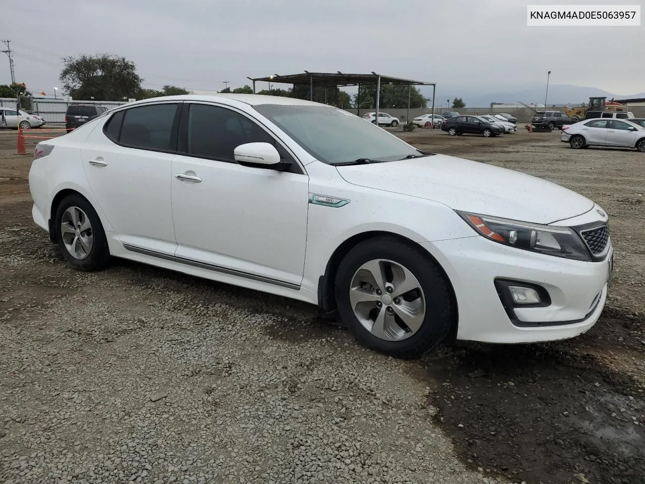 2014 Kia Optima Hybrid VIN: KNAGM4AD0E5063957 Lot: 76404194