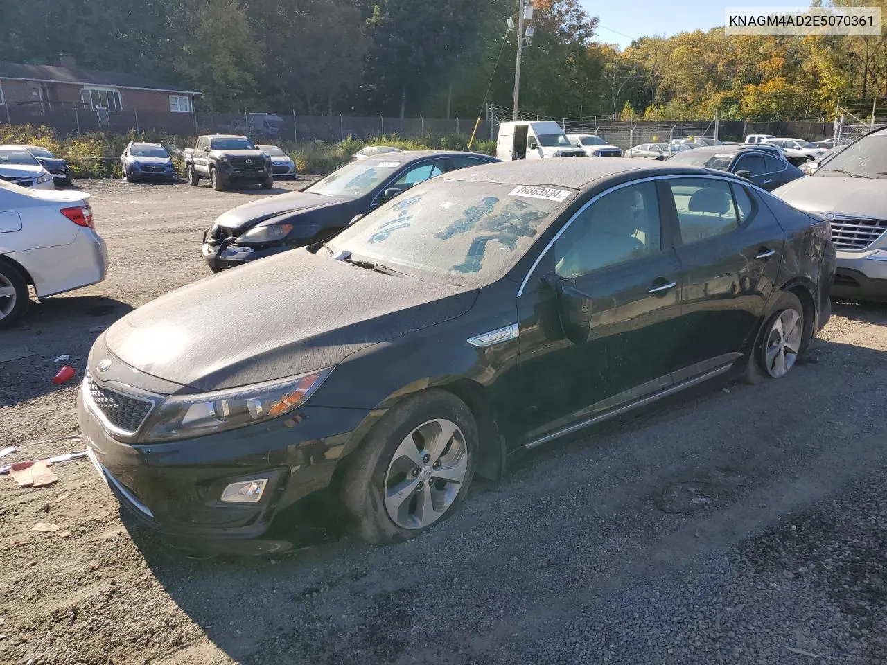 2014 Kia Optima Hybrid VIN: KNAGM4AD2E5070361 Lot: 76683834