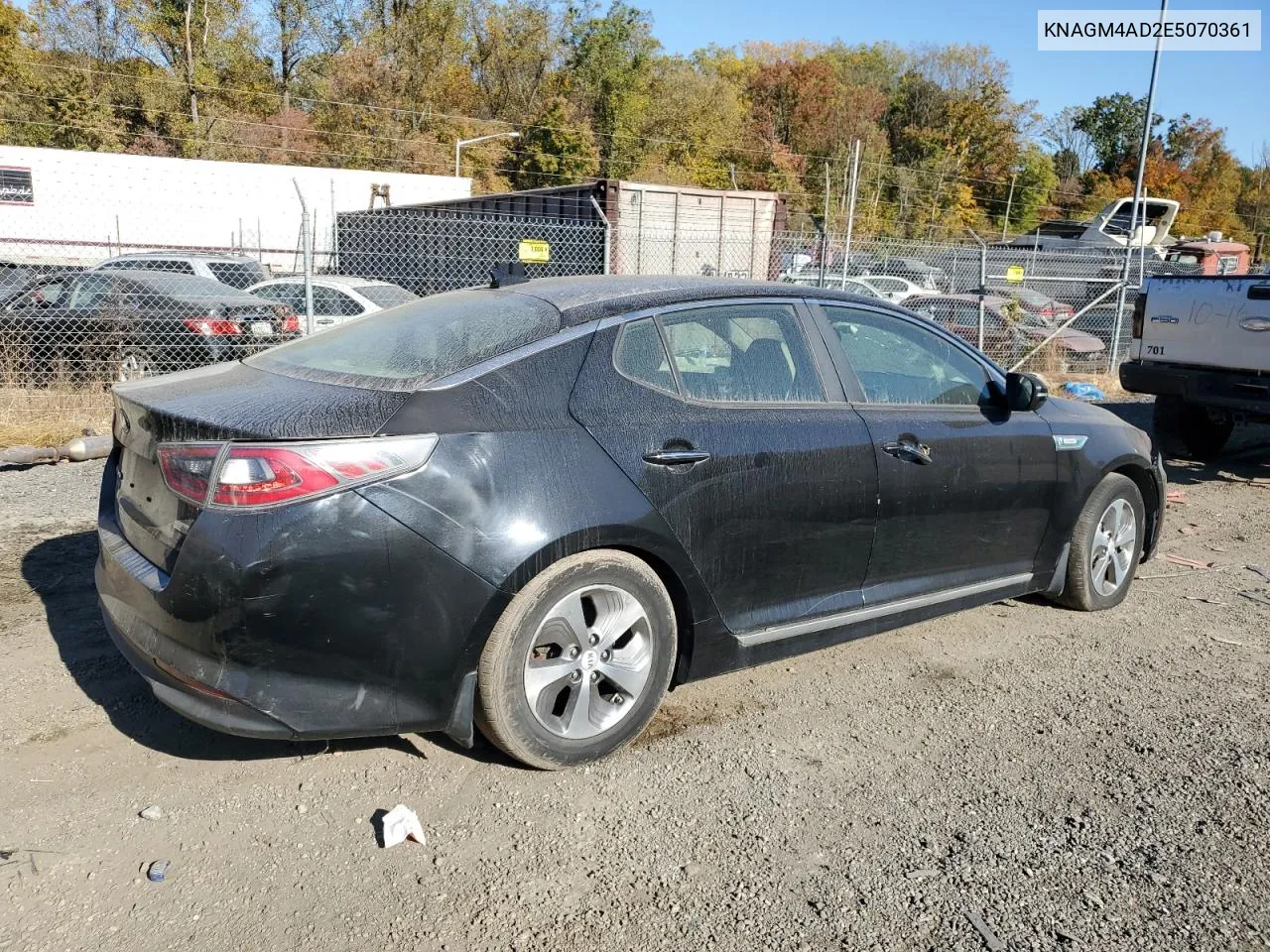 2014 Kia Optima Hybrid VIN: KNAGM4AD2E5070361 Lot: 76683834