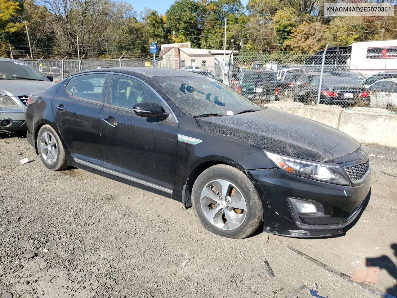 2014 Kia Optima Hybrid VIN: KNAGM4AD2E5070361 Lot: 76683834